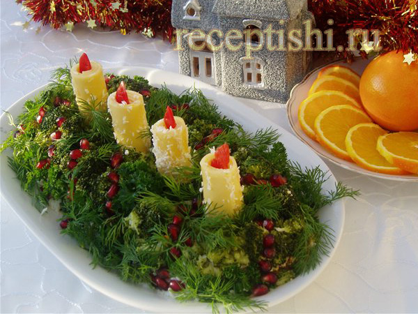 Салат Рождественские свечи или Адвент