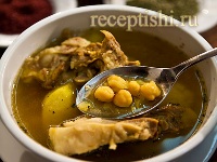 Парча-бозбаш (суп с бараниной и нутом)